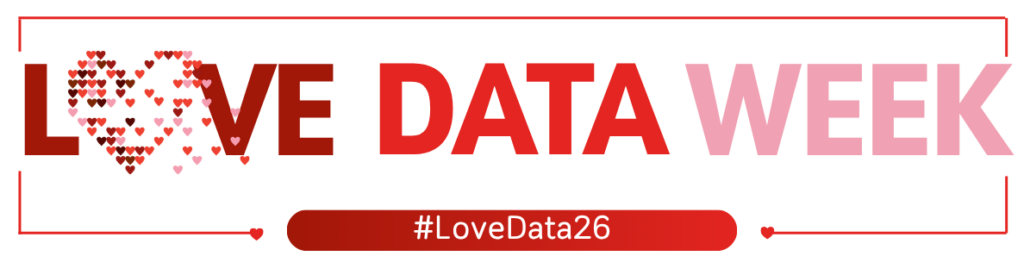 Decorative Banner with Love Data Week and #LoveData26