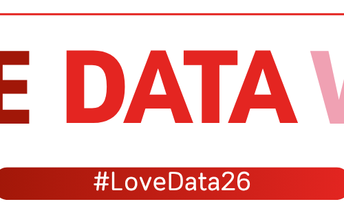 Decorative Banner with Love Data Week and #LoveData26